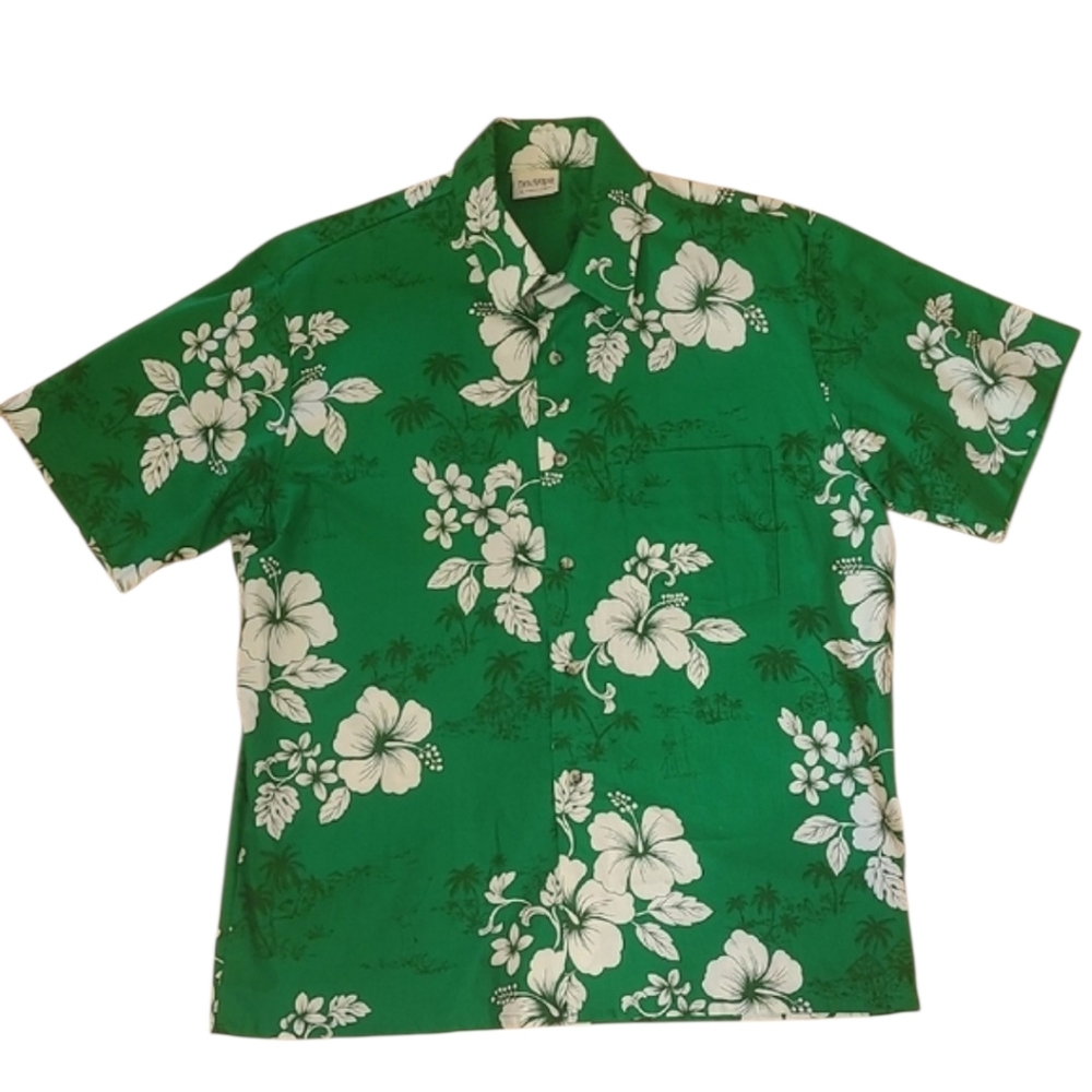 Golf Print 100% Cotton Aloha Shirt Hawaiian Shirt NWOT